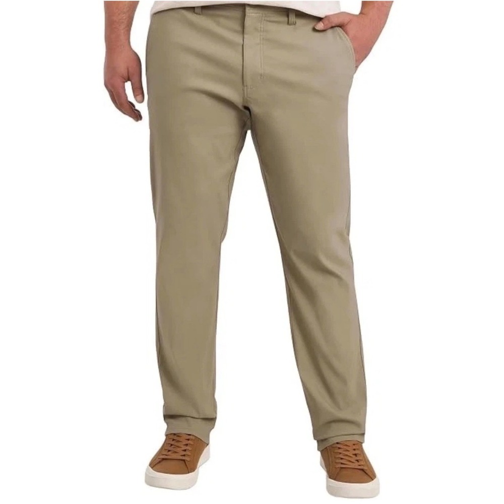 NWT Weatherproof Vintage Mens Tech Pants Tan Straight Fit Stretch 40x30 Gorpcore